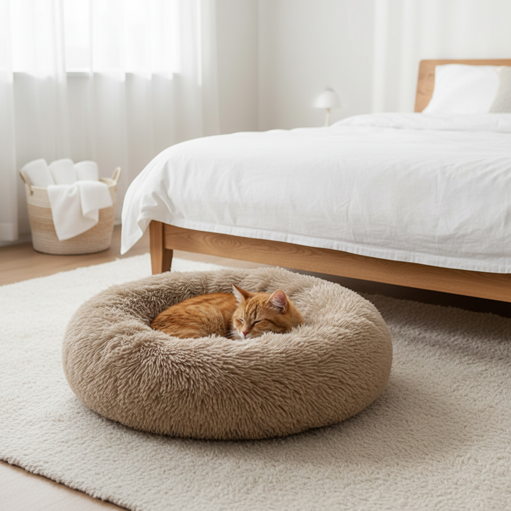 Cama Redonda Suave Para Mascotas